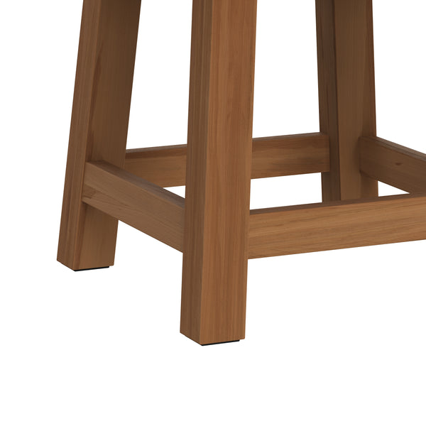 Sitzhocker Holz 26 x 26 x 28 cm 2er Set natur
