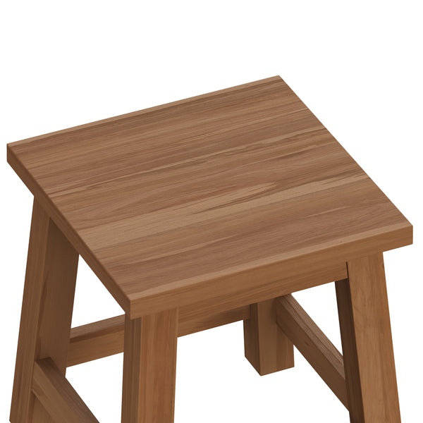 Sitzhocker Holz 26 x 26 x 28 cm 2er Set natur