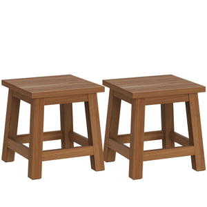 Sitzhocker Holz 26 x 26 x 28 cm 2er Set natur