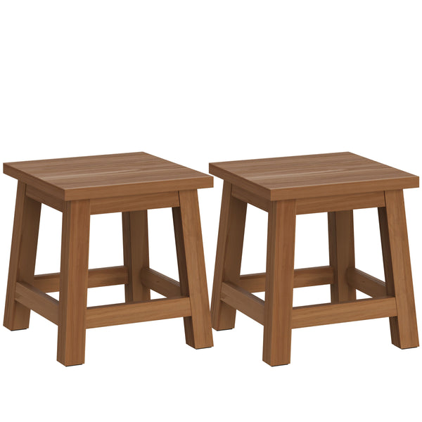Sitzhocker Holz 26 x 26 x 28 cm 2er Set natur
