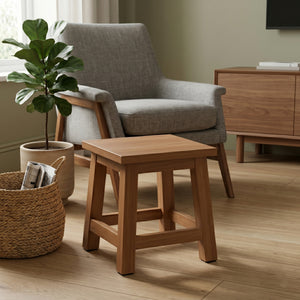 Sitzhocker Holz 26 x 26 x 28 cm 2er Set natur