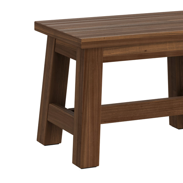 Sitzhocker Holz 30 x 20 x 21 cm 2er Set natur