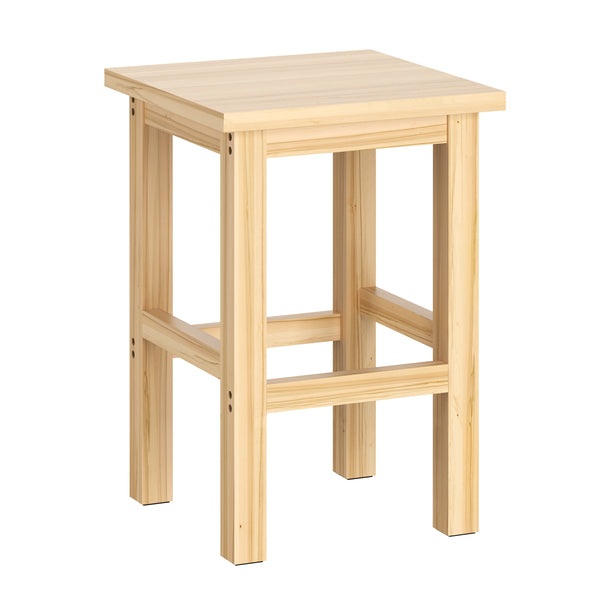 Sitzhocker Holz 31 x 31 x 44 cm 2er Set natur