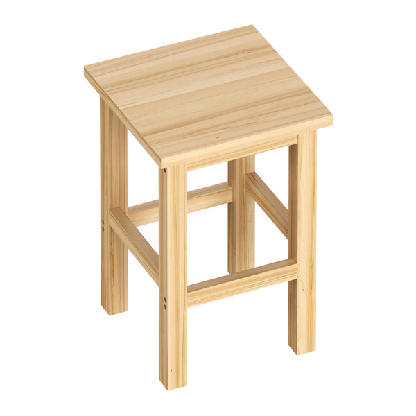 Sitzhocker Holz 31 x 31 x 44 cm 2er Set natur
