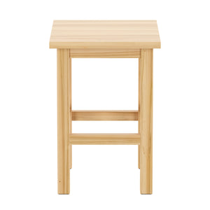 Sitzhocker Holz 31 x 31 x 44 cm 2er Set natur