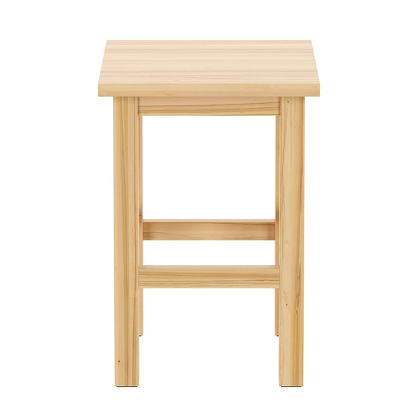 Sitzhocker Holz 31 x 31 x 44 cm 2er Set natur