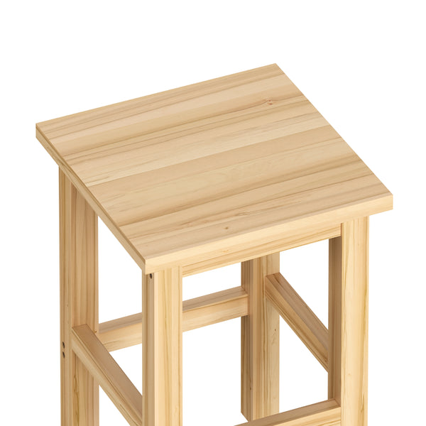 Sitzhocker Holz 31 x 31 x 44 cm 2er Set natur