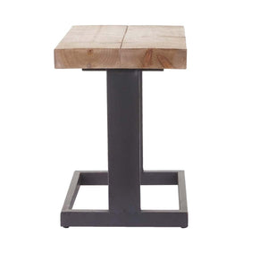 Sitzhocker Industrie Tanne Stahl rustikal massiv 48x36x32cm