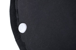 Sitzhocker Ottomane, 42x39cm Samt schwarz