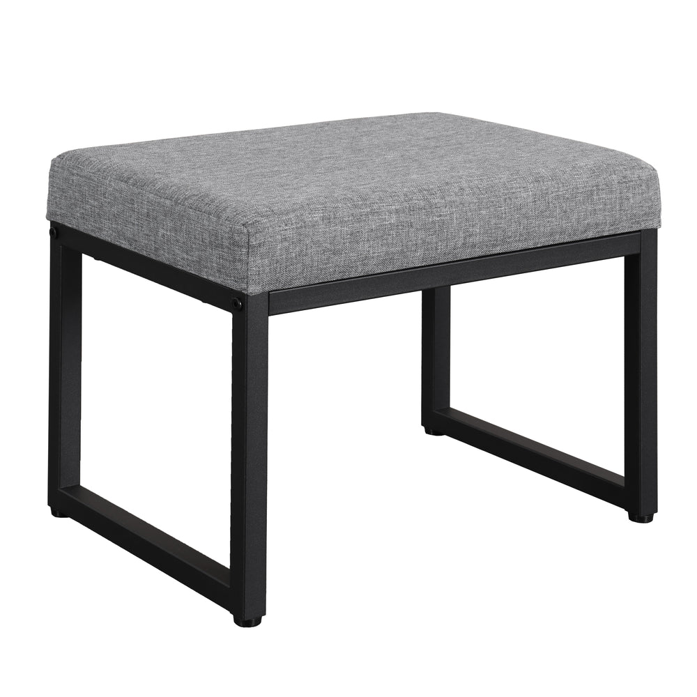 Sitzhocker TULIO hellgrau/schwarz