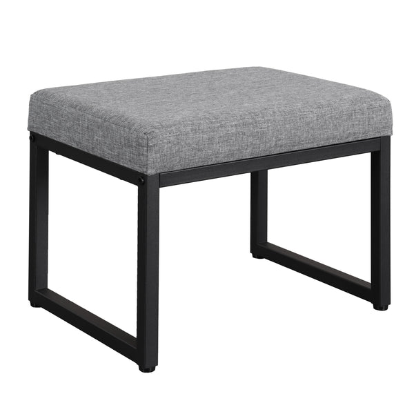 Sitzhocker TULIO hellgrau/schwarz