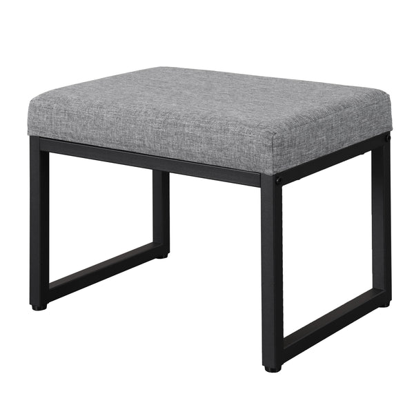 Sitzhocker TULIO hellgrau/schwarz