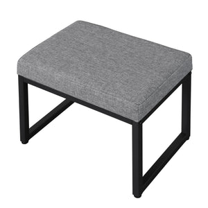 Sitzhocker TULIO hellgrau/schwarz