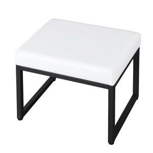 Sitzhocker TULIO weiss/schwarz