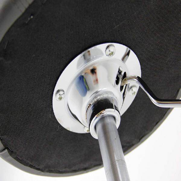 Schminkhocker Barhocker aus mit verchromtem Metallgestell schwarz
