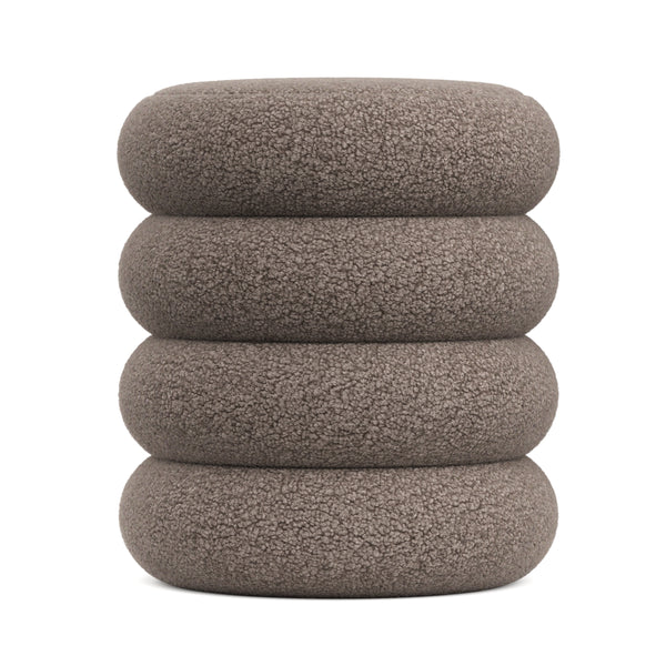 Sitzhocker Teddy JIM mit Stauraum 42 x 45 cm braun