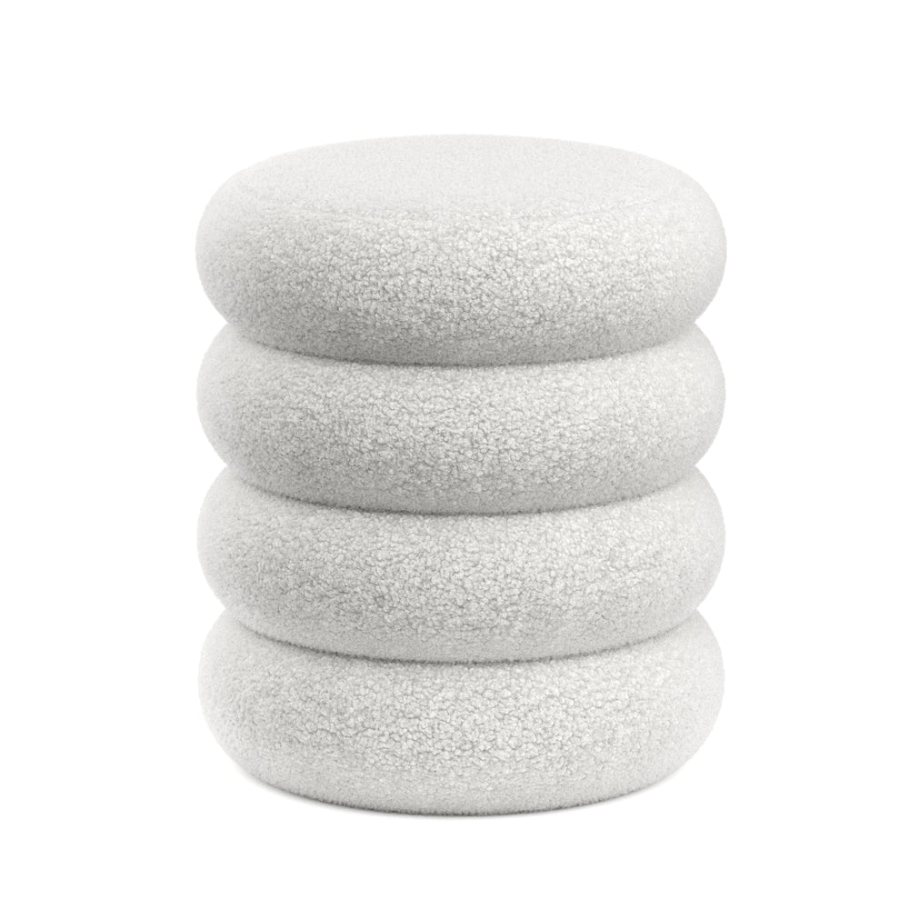 Sitzhocker Teddy JIM mit Stauraum 42 x 45 cm weiss