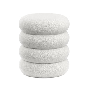 Sitzhocker Teddy JIM mit Stauraum 42 x 45 cm weiss