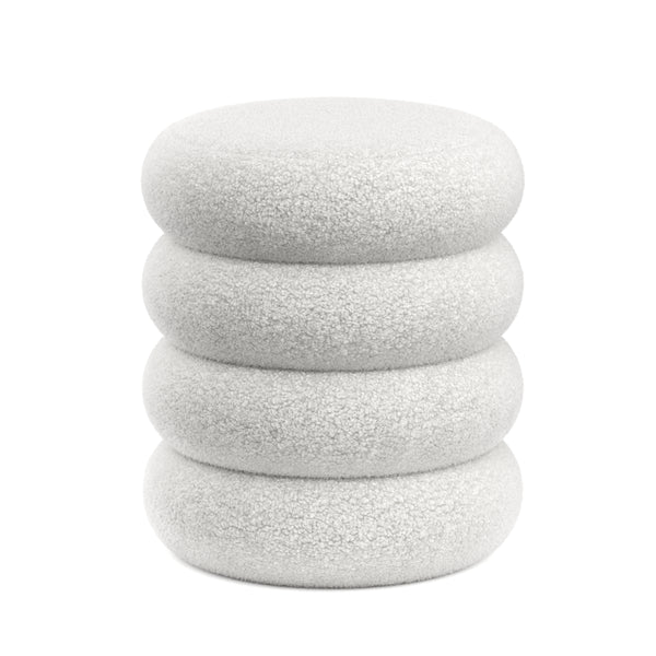 Sitzhocker Teddy JIM mit Stauraum 42 x 45 cm weiss