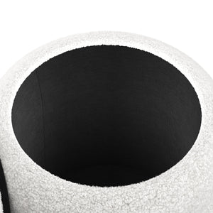 Sitzhocker Teddy JIM mit Stauraum 42 x 45 cm weiss
