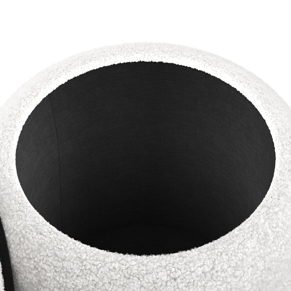 Sitzhocker Teddy JIM mit Stauraum 42 x 45 cm weiss