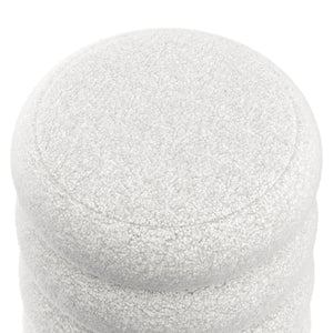 Sitzhocker Teddy JIM mit Stauraum 42 x 45 cm weiss