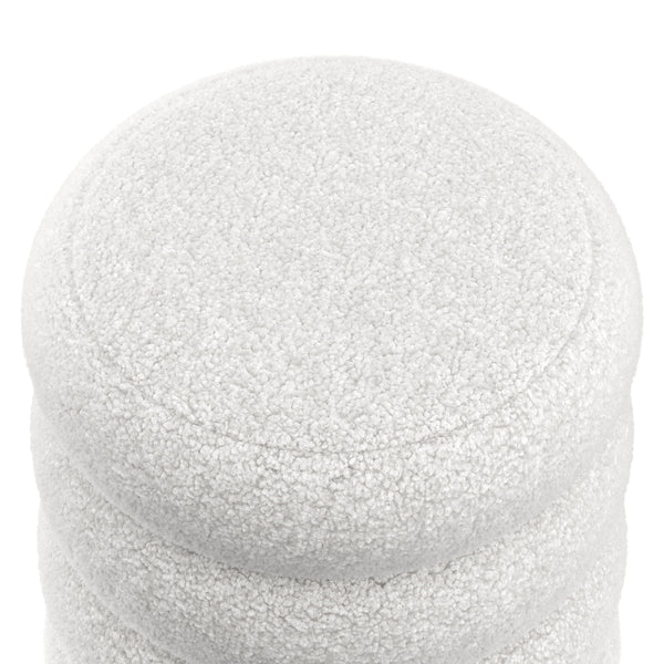 Sitzhocker Teddy JIM mit Stauraum 42 x 45 cm weiss