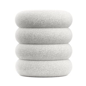 Sitzhocker Teddy JIM mit Stauraum 42 x 45 cm weiss