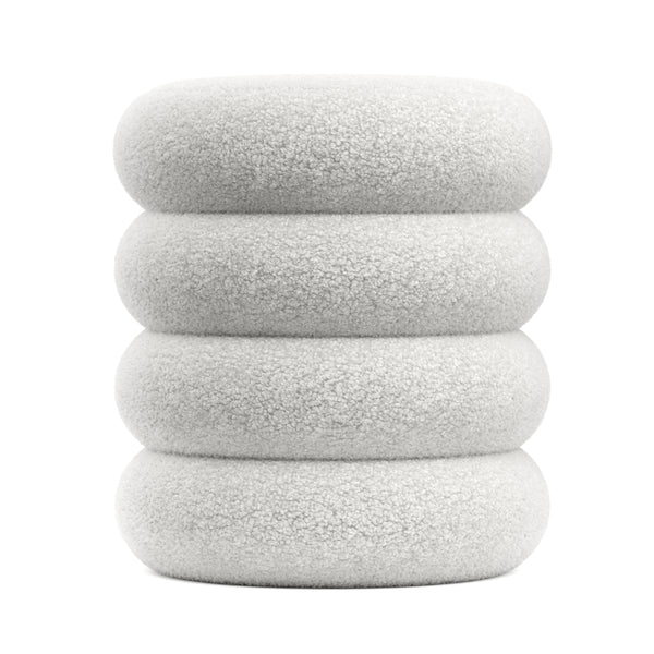 Sitzhocker Teddy JIM mit Stauraum 42 x 45 cm weiss