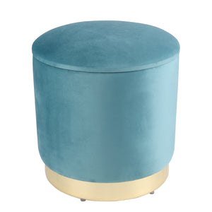 Sitzhocker mit Stauraum türkis