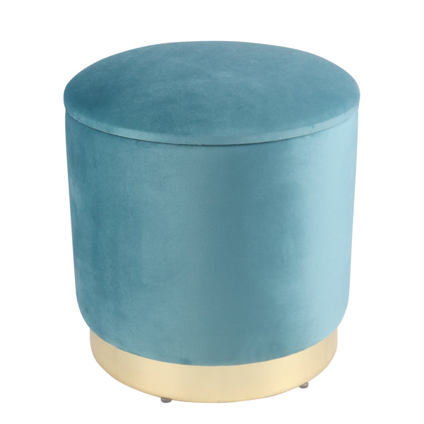 Sitzhocker mit Stauraum türkis