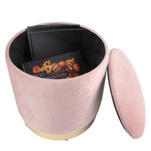 Tabouret de rangement, rose