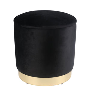 Sitzhocker mit Stauraum schwarz