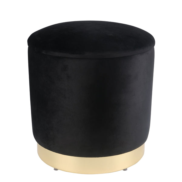Sitzhocker mit Stauraum schwarz