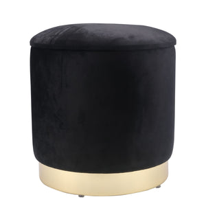 Sitzhocker mit Stauraum schwarz
