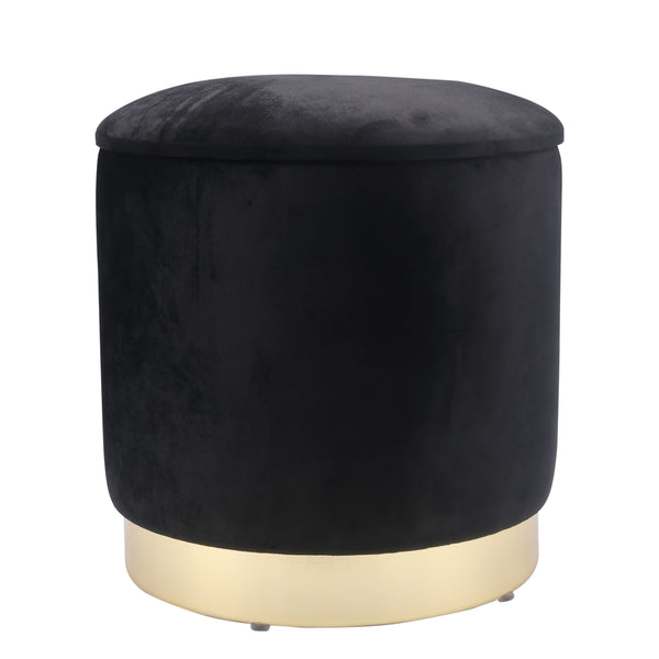 Sitzhocker mit Stauraum schwarz