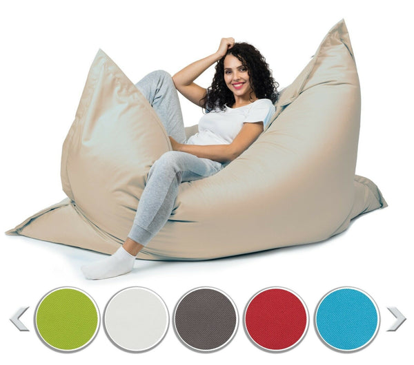 Sitzsack Sitzkissen Beanbag ~ 145x200 cremefarben