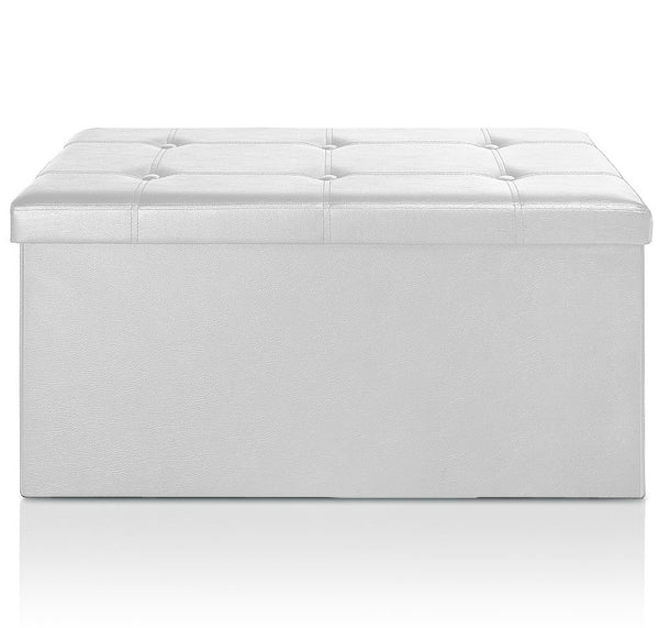 Sitztruhe Wäschekorb Wäschetruhe 80x40x40 cm weiss