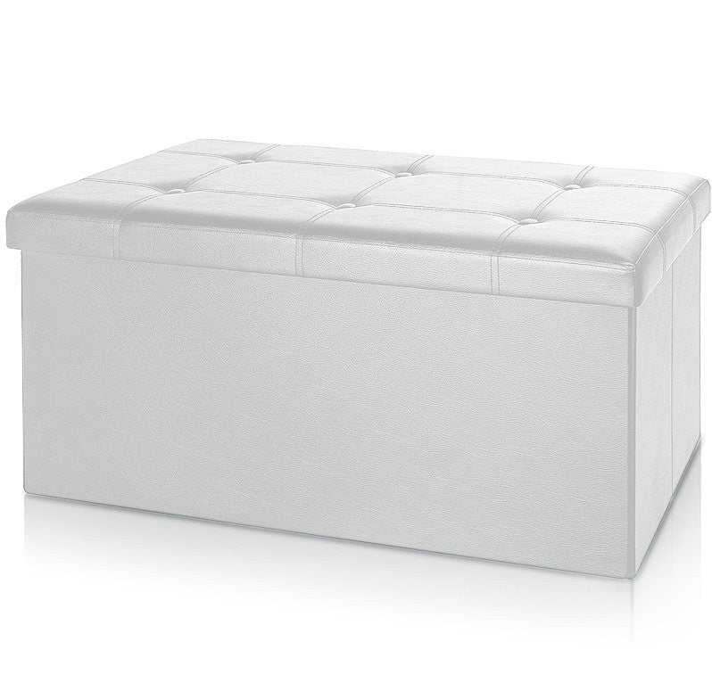 Panca contenitore, cesto portabiancheria, cassapanca portabiancheria 80x40x40 cm bianco