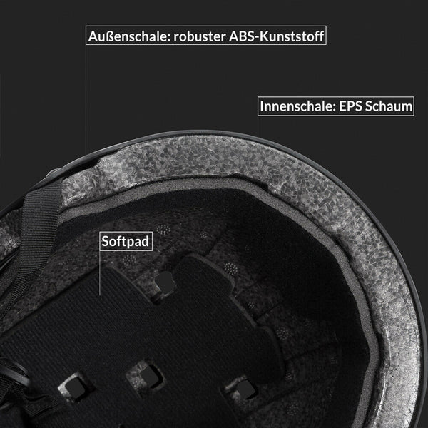 Skaterhelm mit Kinngurt Grösse S Neongrün