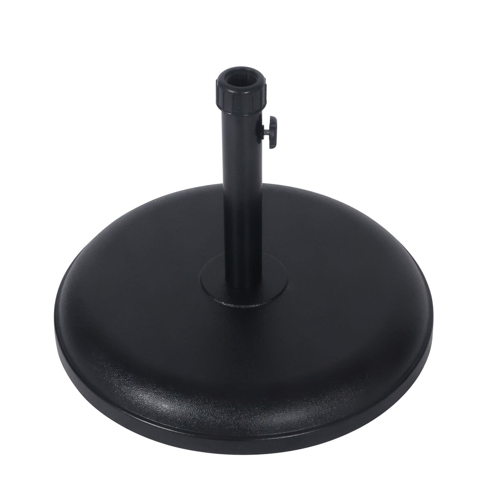 Base in cemento per ombrellone, 15 kg, rotonda, nera