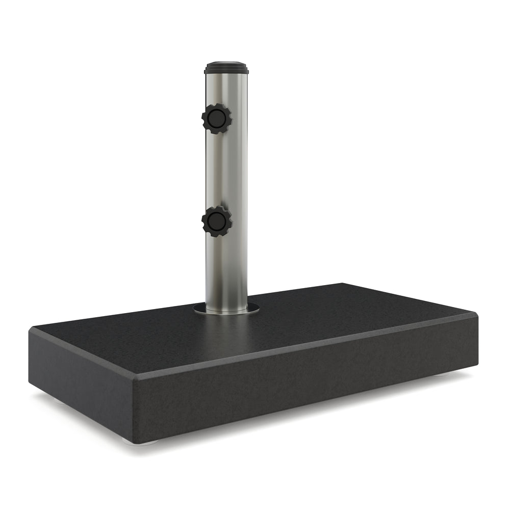 Base per ombrellone in granito, 25 kg, rettangolare, nera