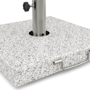 Sockel für Sonnenschirm Granit 30 kg quadratisch grau