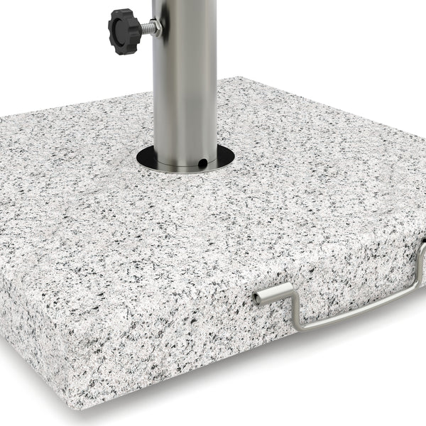 Sockel für Sonnenschirm Granit 30 kg quadratisch grau