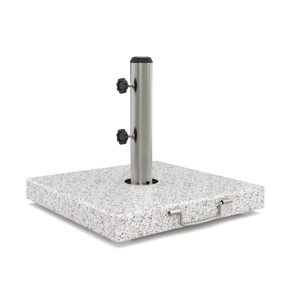 Base per ombrellone in granito, 30 kg, quadrata, grigia