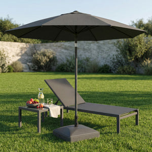 Sockel für Sonnenschirm mit Rollen 37 kg schwarz