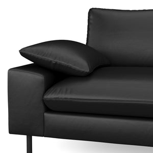 Sofa ADELE Kunstleder schwarz
