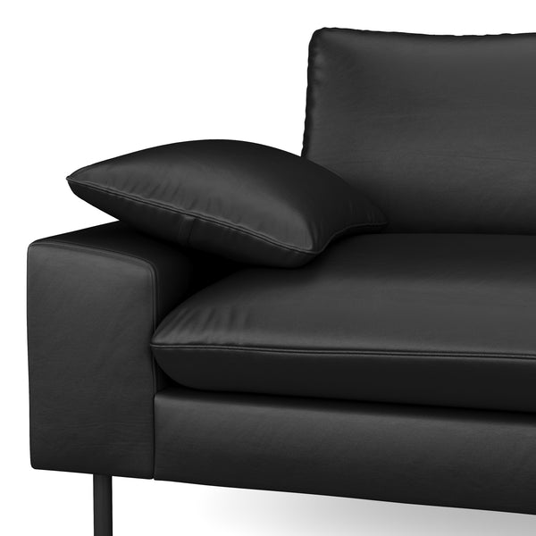 Sofa ADELE Kunstleder schwarz