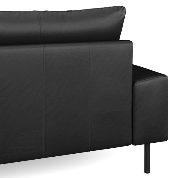 Sofa ADELE Kunstleder schwarz