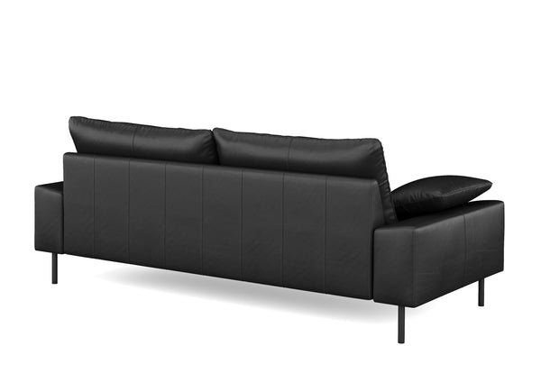Sofa ADELE Kunstleder schwarz
